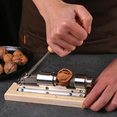 Cascanueces Manual de Acero Inoxidable de Alta Resistencia, Pelador Mecánico Ajustable para Nueces, Pacanas, Herramienta de Apertura Rápida
