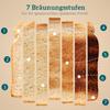 Toaster for 4 Slices with 7 Browning Levels, High-Lift, Reheat/Defrost/Cancel Function, Grey Wave Design