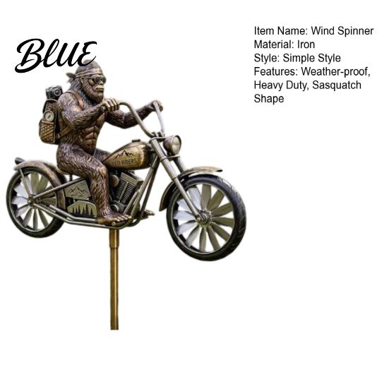 Metal Wind Spinner Garden Art Sasquatch Wind-Powered Weather Vane Yard Ornament Kinetic Windmill Sculpture Outdoor Patio Lawn Decoration Decor