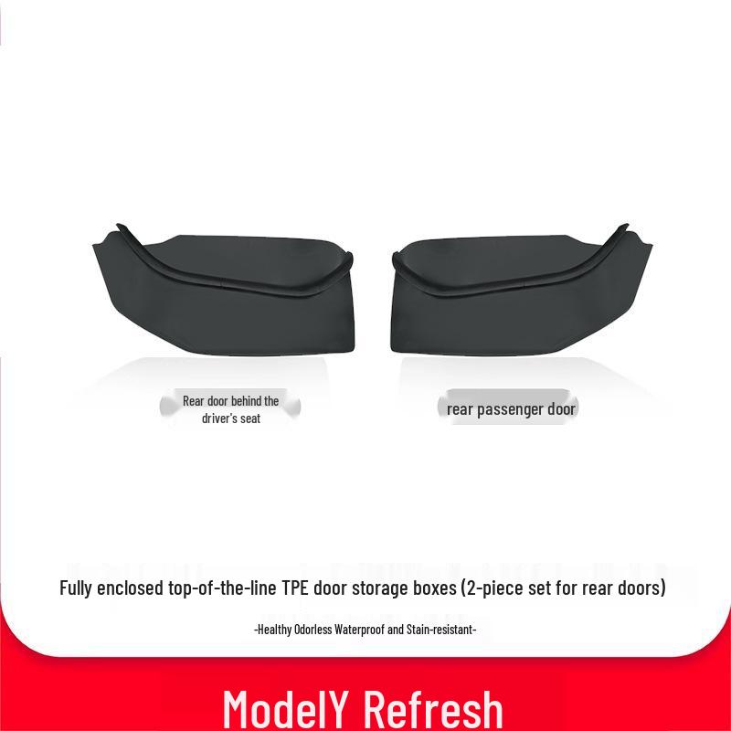 Tesla Model Y Model 3 Türschlitz-Aufbewahrungsbox mit Samtpads zum Schutz