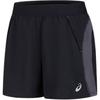 Asics Mens Running Logo Woven Breathable Lace-Up Comfortable Sports Shorts Men Shorts Black Gray 2011D247-001