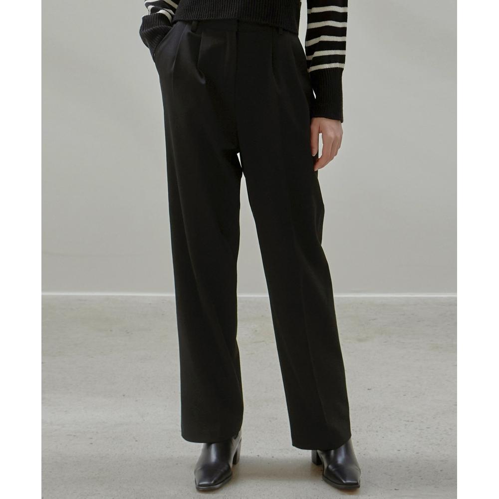 

NICKNICOLE PIN TUCK ПРЯМЫЕ БРЮКИ ЧЕРНЫЕ