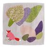 Kusubashi Mon Ori Morita MiW Fluffy Animal Fox 25x25cm Handkerchief, Design, Gray, A-65590-86-GY,