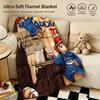 Cartoon P-Paddington Bear-R Throw Warm Soft Flannel Blanket, Multi-use for Sofa Bed Camping Travel Nap
