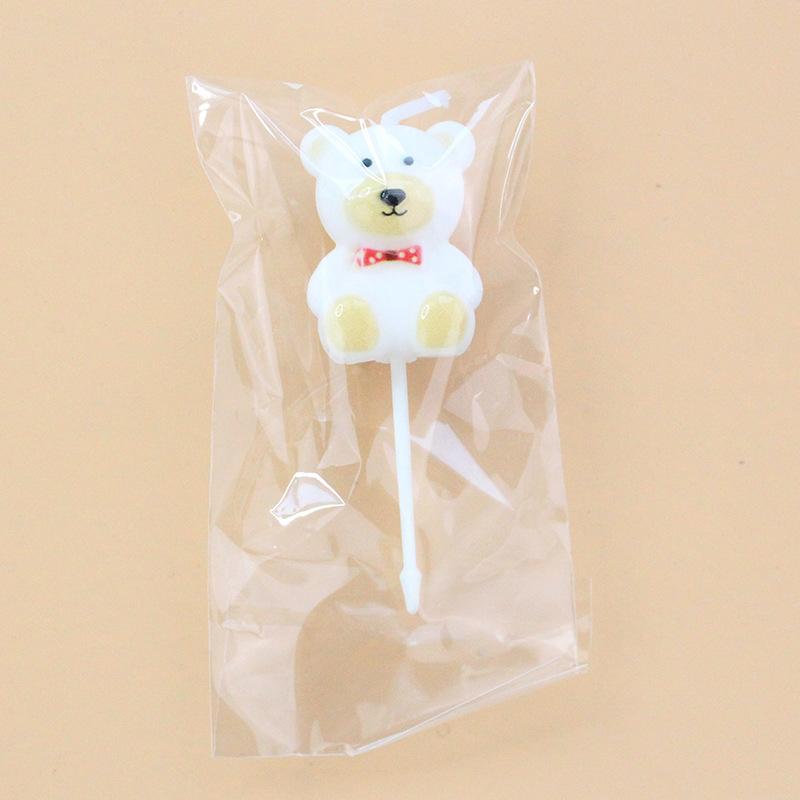 Bag Cartoon Couple Little Bear Candle INS Style Creative Candle Bow Tie Party Dressing Supplies