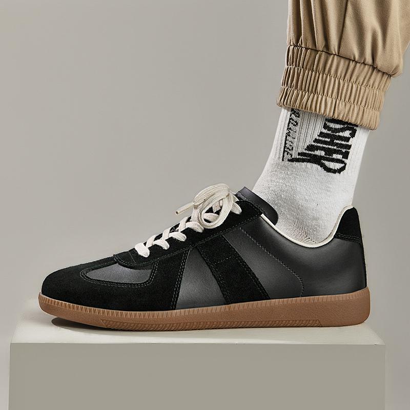 Fashion Leisure Walk Tenis Masculino Trainers Fashion Leather Men's Casual Shoes Lace Up  Simple Vulcanize Shoes Outdoor Male Sneakers