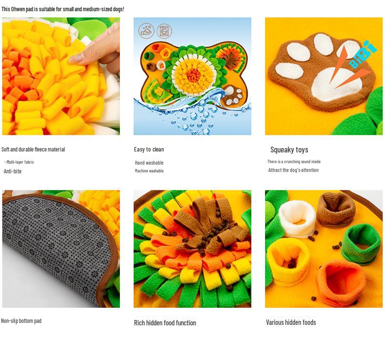 Pet Sniffing Mat: Non-slip, Easy-Clean, Anti-Tear Feeding Mat for Dogs & Cats