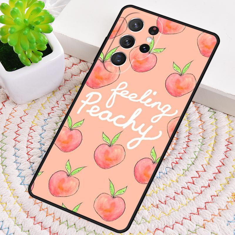 Coque de téléphone Motif Pêches Roses Peachy Pour Samsung Galaxy note 10 pro S26 S25 S24 S23 S22 Ultra Plus S21 FE S20 Housse antichoc