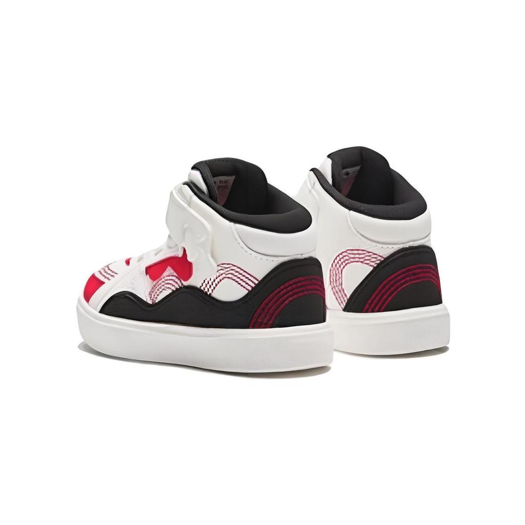 Anta Kids Non-Slip Wear-Resistant Mid-Top Walking Shoes Baby Shoes White Black Red A312340021-3