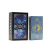 Blue Foil Tarot Card Set – Moon Face – with Booklet