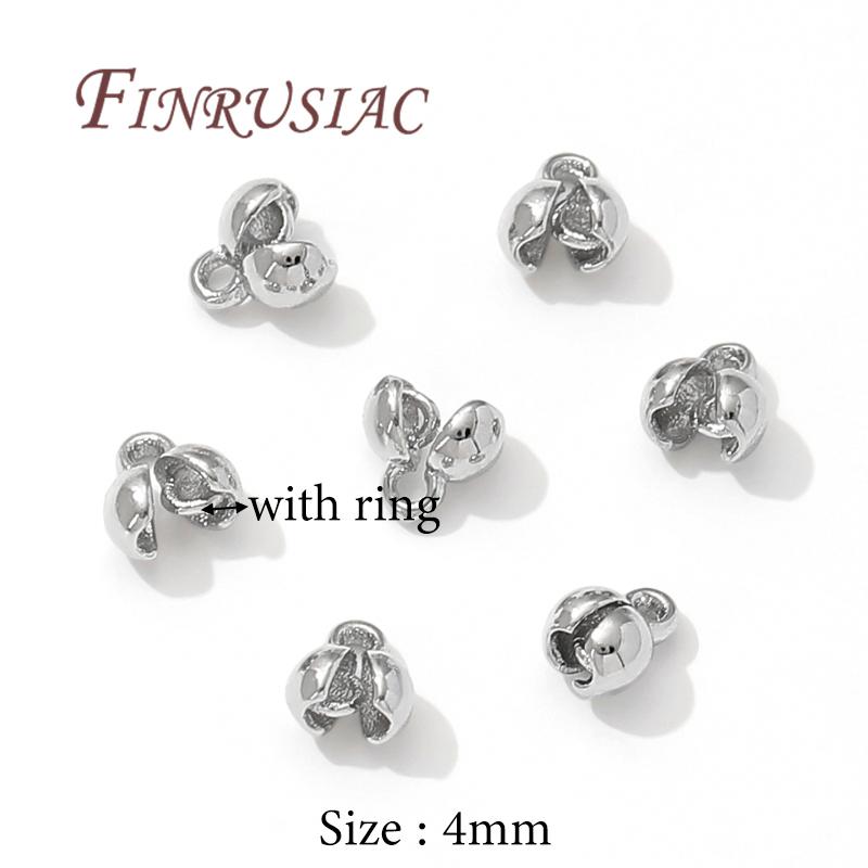 Crimp Beads For Jewelry 18K Gold Plated Crimps Cover Findings For DIY Bracelets Accessories Bead Tip Ball Chain Connectors