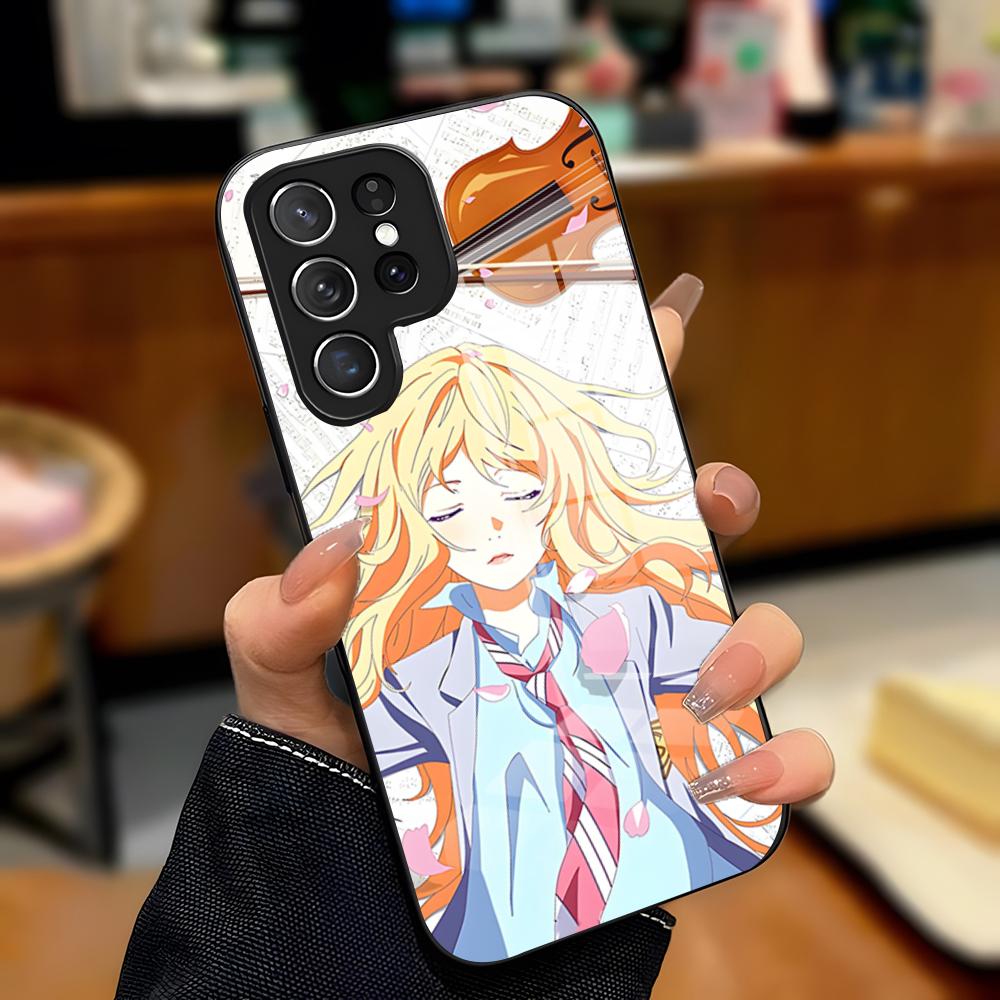 Anime Y-Your Lie In April Phone Case For Samsung A25 A13 A33 5G A54 A36 A35 A56 A52 A14 Shockproof Glass Cover