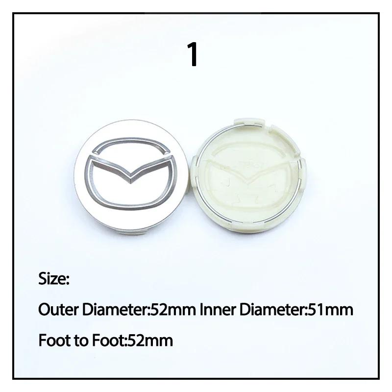 52mm 56mm Car Wheel Center Hub Covers for Mazda Atenza MX3 CX5 2 3 6 323 626 RX8 CX3 RX7 Protege Axela Speed 6
