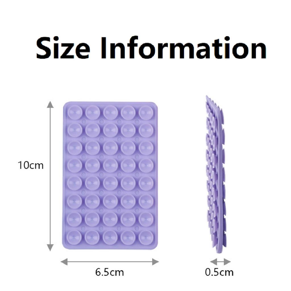 Silicone Suction Cup Phone Mount Double Sided Mobile Phone Hands-Free Strong Sucker Pad Holder Selfies Videos for iPhone Android