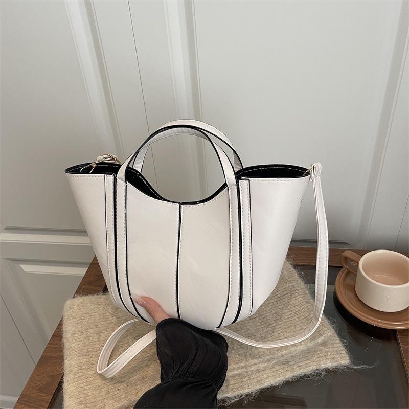 Women's New High-capacity Crossbody Bucket Bag Versatile and Simple Single Shoulder Basket Small Purse and Handbag KTB