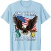 250 Years American 1776-2026 Bicentennial Eagle Graphic T-Shirt Casual Short Sleeve Tee
