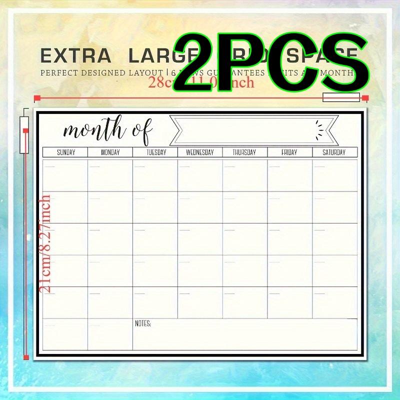 

2Pcs Magnetic Refrigerator Stickers, Erasable Refrigerator Message Board, Weekly Planner, Writing Magnetic Whiteboard, Sticky Notes, Washable