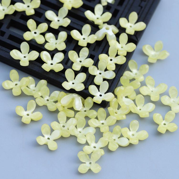 10-50pcs Flower Beads Caps Czech Glass Petal Charms Pendants Loose Spacer Bead for Jewelry Making DIY Accessories Wholesale