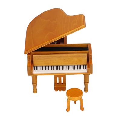 Klavierförmige Spieluhr Holz Simulationsklavier Spieluhr Ornament für Weihnachten Geburtstag