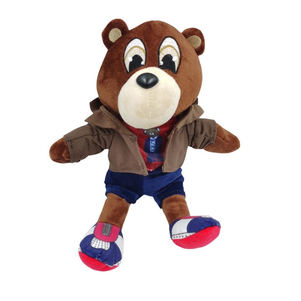 The 25-30cm Kanye Dropout Bear Teddy Bear Plush Toys Kanye West Graduation Soft Stuffed Home Room Decor Birthday Gift