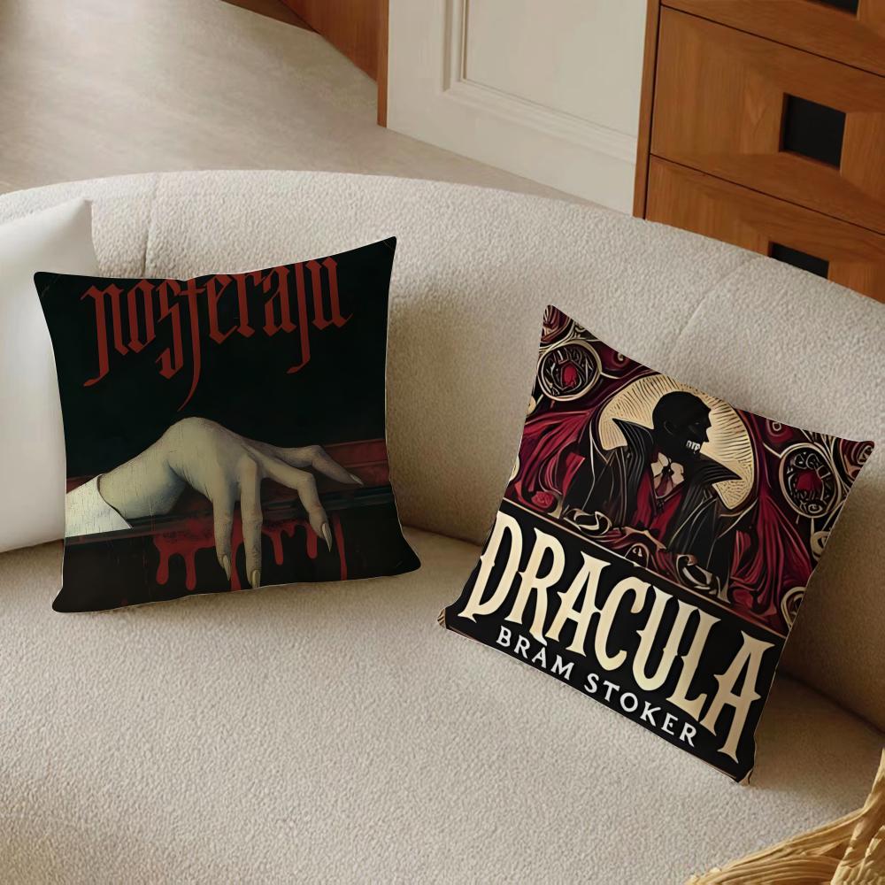 Federa per Cuscino D-Dracula Vampiro Oscuro Federa per Cuscino Anti-Acari Decorazione Divano Soggiorno Cuscino Stanza