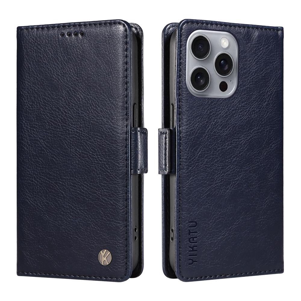 Magnetiskt Läderplånboksfodral för IPhone 17 16 16e 15 14 13 12 Mini 11 Pro Max Plus Lyxigt Premiumfodral Telefonskal Stötsäkert