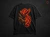 Phoenix Rising T-Shirt, Japanese Pagoda Graphic Tee, Dark Fantasy Apparel