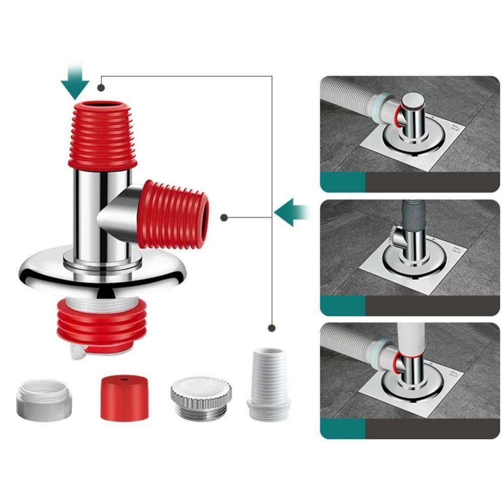 Insect-proof Sealing Ring Adapter Tee Joint Sewer Connector Floor Drain Joint Washing Machine