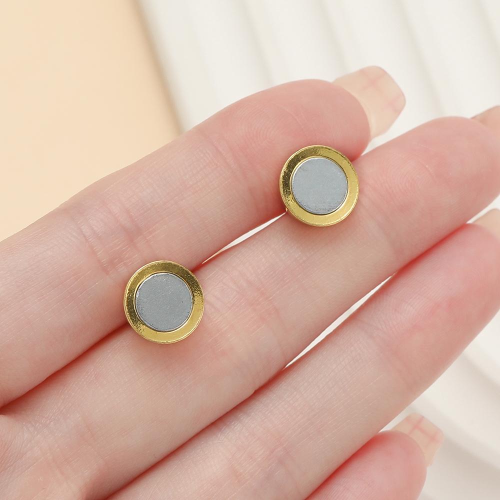 10pair/Lot 6/8/10mm Round Magnetic Connectors Clasps Magnet Charms End Cap for DIY Jewelry Making Couple Bracelet Necklace