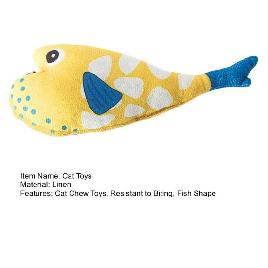Cat Toys Fish Shape Catnip Toy Chew Resistant Relieves Boredom And Anxiety Cat Toy Soft Texture Interactive Toy for Pet Oral Care