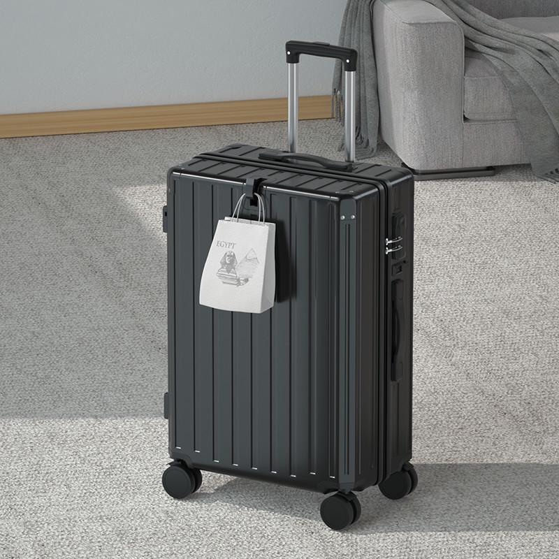 2025 Large Capacity Leather Suitcase with Universal Wheels and Combination Lock