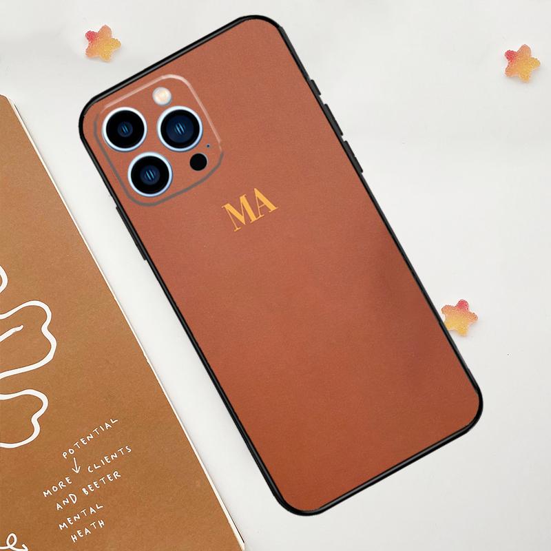 Spersonalizowane etui z monogramem na iPhone 15 16 14 13 12 11 Pro Max Plus X XR XS 12 13 Mini Pokrowiec Akcesoria