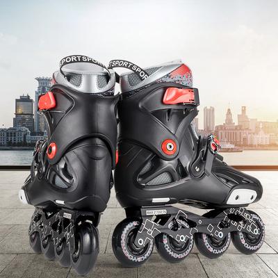 Verstellbare Rollschuhe für Kinder, Herren und Damen, gerade Räder, schicke flache Skates, einreihige Skates für Anfänger