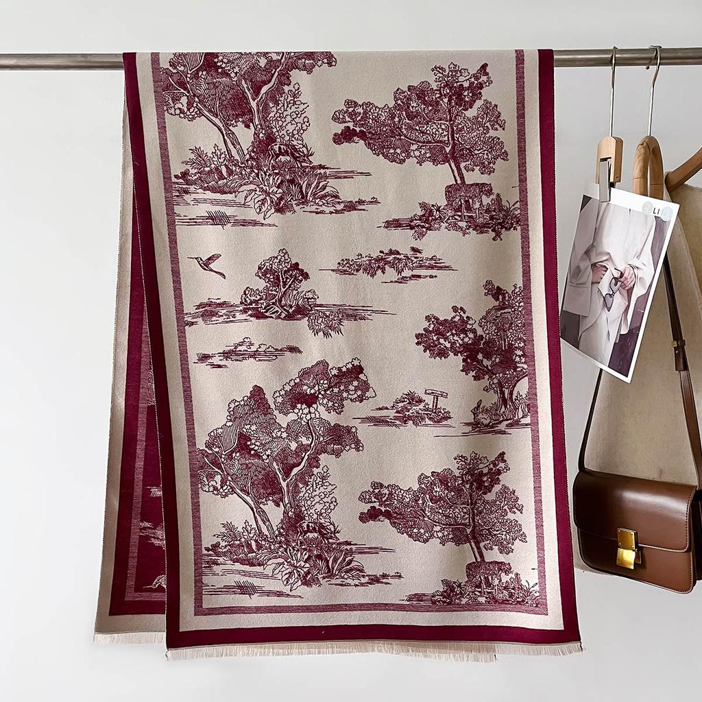 Luxury Cashmere Scarf Women Shawls Wraps Pashmian Winter Keep Warm Bufanda Female Blanket Brand Print