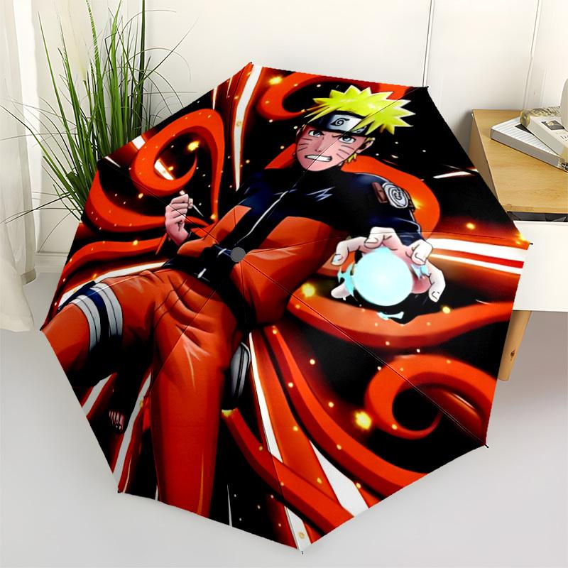 

1pc Naruto Automatic Open/Close Umbrella - Compact Travel Umbrella with 8-Rib Durable Frame, Lightweight & Portable for Commuting, Fashionable Accesso