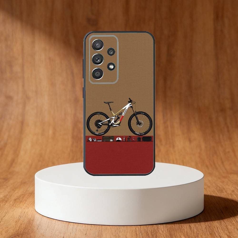 Mountain Bike Bicycle cool Phone Case For Samsung S25,S24,S21,S22,S23,S30,Ultra,S20,Plus,Fe,Note,10,9,5G Black Cover