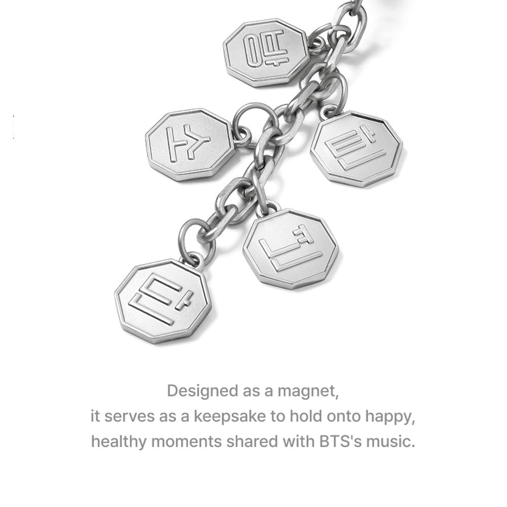 Fridge Magnet BTS Official Merch 2026 DALMAJUNG Fortune Magnet, Fish Plush with Metal Charm, 12 x 17 cm