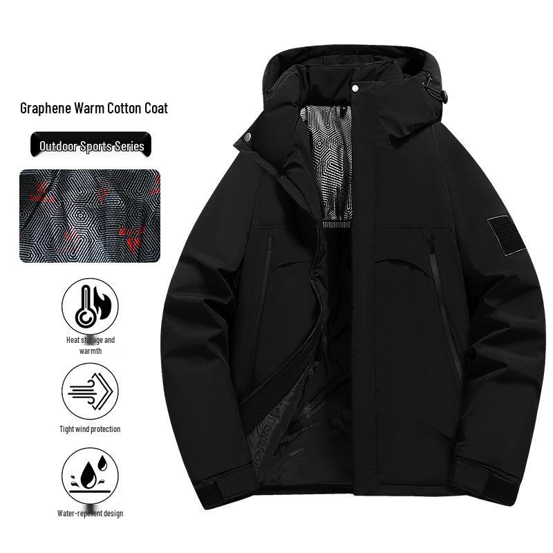 Winter 2025 Unisex Hooded Waterproof Windproof Cotton Jacket