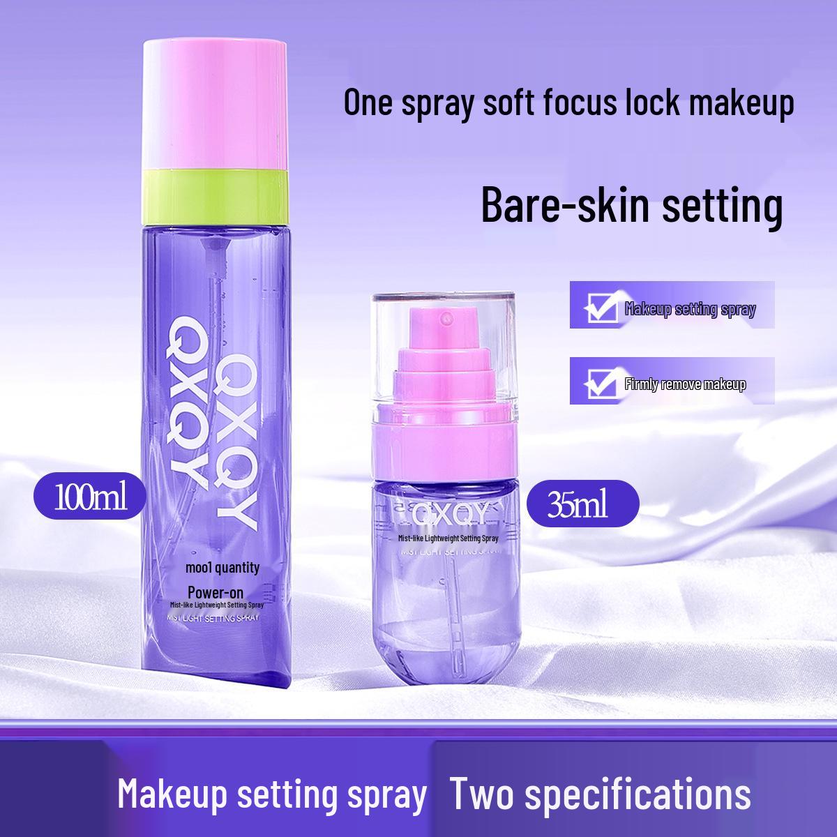

QXQY Lightweight Full-Face Setting Spray with Fine Nozzle, Soft Focus, and Portable Moisture. Mist-like Lightweight Setting Spray