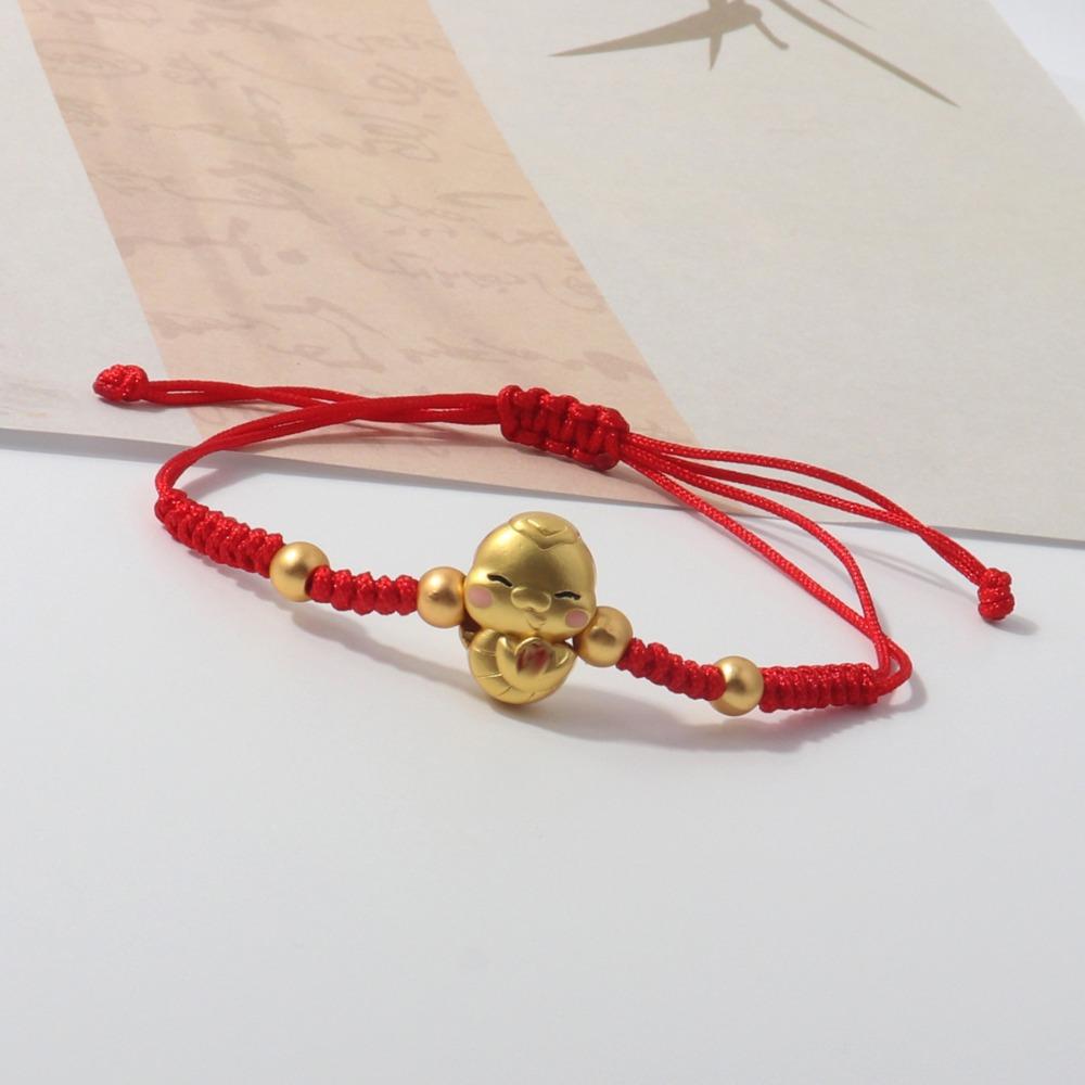 Chinese Style Lucky Red Rope New Year Fortune Bracelet Cute Snake Year Bracelet  Women