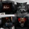 AAlice In BBorderland Cushion Cover Pillow Case Antidustmite Invisible Zipper Silky Short Plush Sofa Cushion