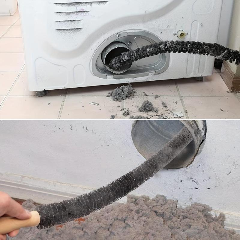 1Pc Long Flexible Rod Dryer Vent Cleaner Brush - Removes Dirt, Dust, Lint Blockage, Coil Brush Auger, Clothes Lint Trap Remover