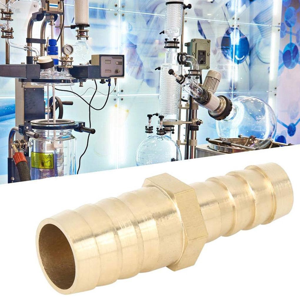 Reliable 2 Way Brass Joiner For Straight Hose Durable Easy-Install Barbed Connector Fitting For Varied Applications Brass Joiner Barbed Reducer