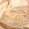 Sweet and Simple Electroplated Smooth Surface Bow Bracelet - Luxurious Design, Fashionable Wristband