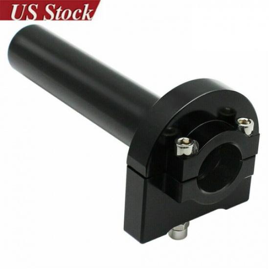 Motorcycle 7/8  Twist Throttle Accelerator Handlebar Handle Grips Aluminum Black