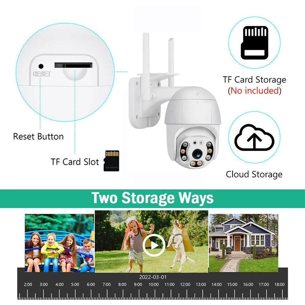 WiFi Camera Outdoor Home Security IP Smart Monitor Video Surveillance Camera Full Color Night Vision CCTV