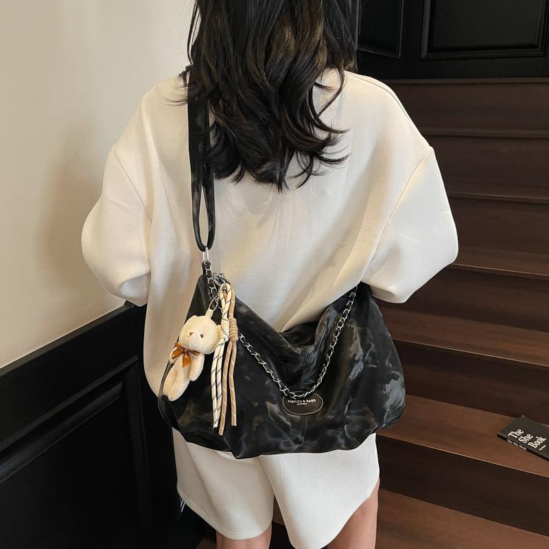 Large-capacity Bag Women's Summer New Versatile Niche Chain Shoulder Messenger Bag Pleated Dumpling Bag