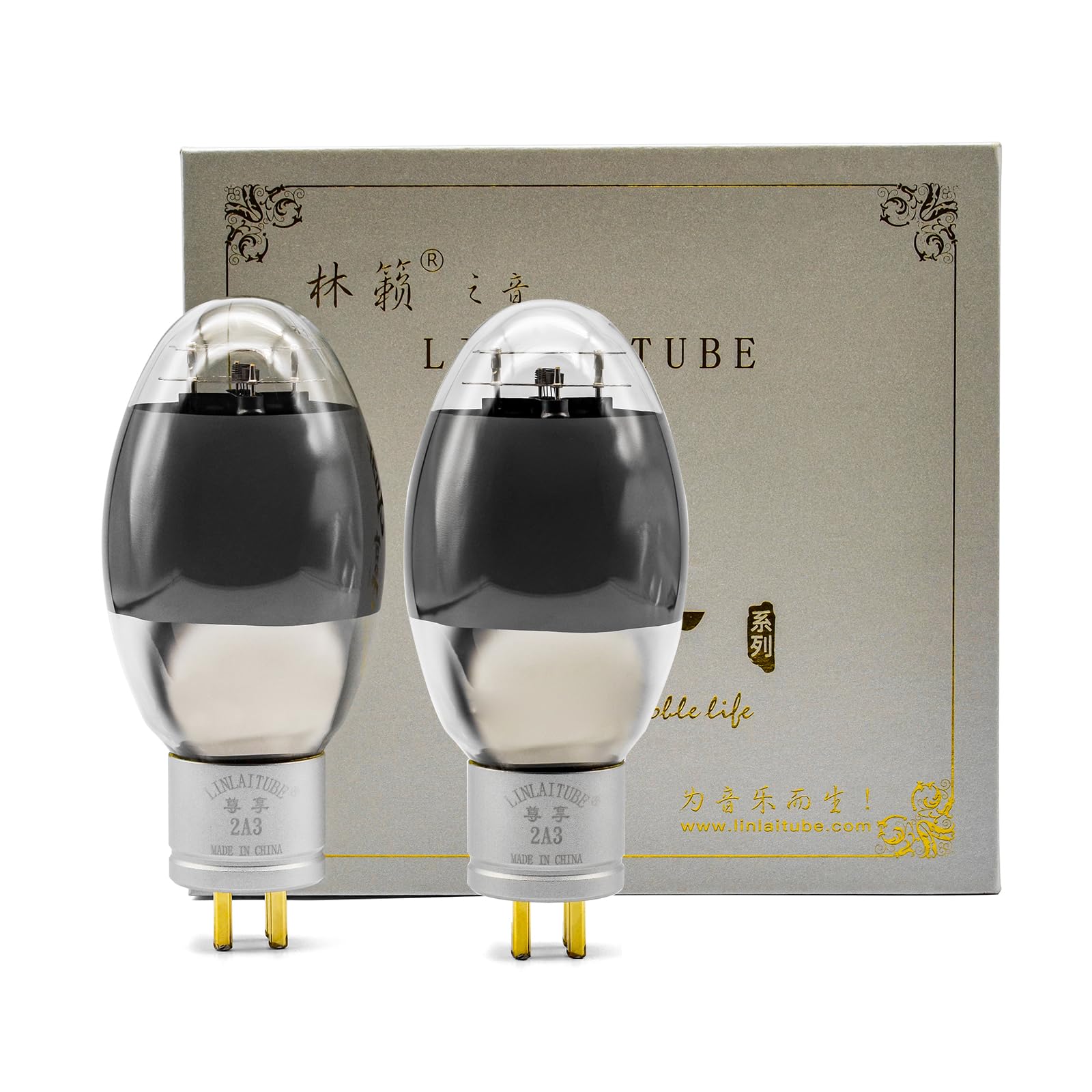 

LINLAI ZX-2A3 Cathode Mid Power Double Triode 1 Pair Matching 2A3 Power Vacuum Tube Replacement 2A3C 2A3B High Reliability Accurate HIFI Audio