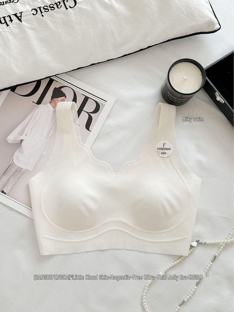 Ultra-Thin Ice Skin Breathable Seamless Bra: Cool, Lightweight, Wide Straps, No Buckle, Comfortable Fit