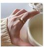 S925 Sterling Silver Women's Adjustable Color Block Wrap Ring - Cold Style, Korean Niche Design, Simple & Stylish